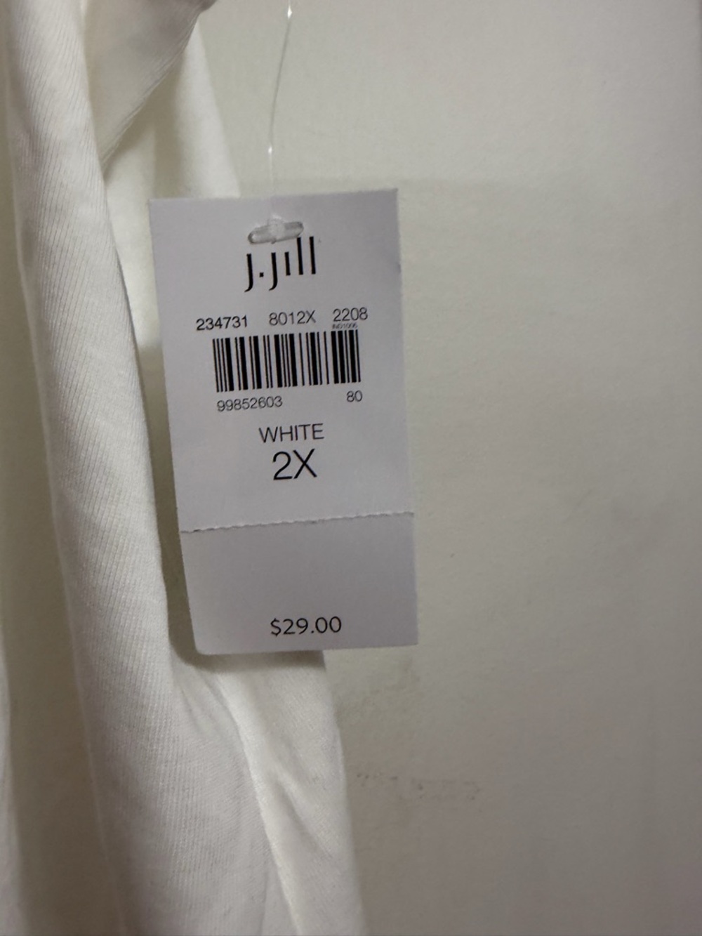 NWT J. Jill Cream V-Neck Sleeveless Tank Top White Sz 2X Women - Picture 6 of 6